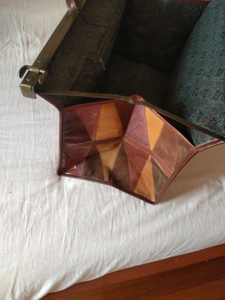 Borsa A3 pelle patchwork