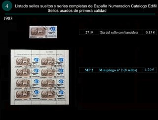 Sellos Año 1983 Completo y sueltos Usados España