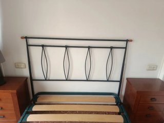 Cabezal forja negro para cama 135 cm