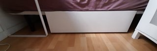 Cajón blanco IKEA para debajo de la cama