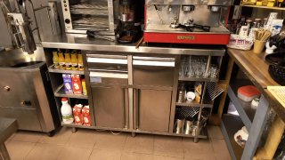 Mueble cafetero acero inoxidable