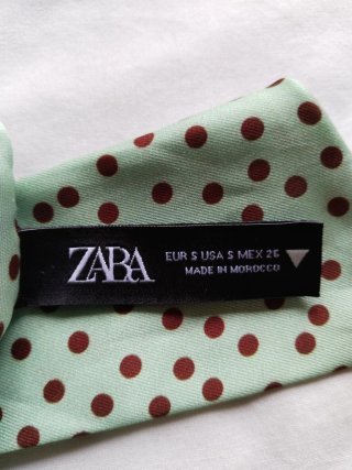 Top Zara verde lunares