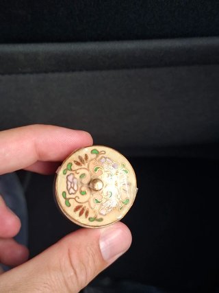 Cajita Vintage Cloisonné Pájaros Flores