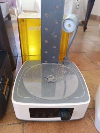 Impresora resina en 3D + Lavadora-curado + Cesta.