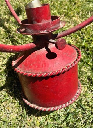 Lámpara forja vintage roja / Farol rústico