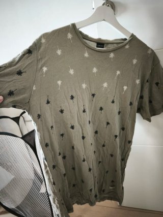 Camiseta hombre Springfield Talla M Palmeras