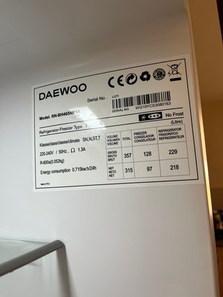 Nevera Daewoo 185cm casi nueva