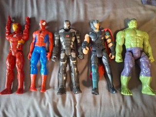 Figuras Marvel: Iron Man, Spiderman, Hulk, Thor