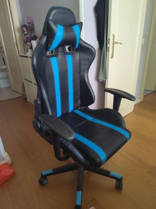 Silla Gamer Negra y Azul