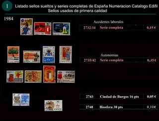 Sellos Año 1984 Completo y sueltos Usados España