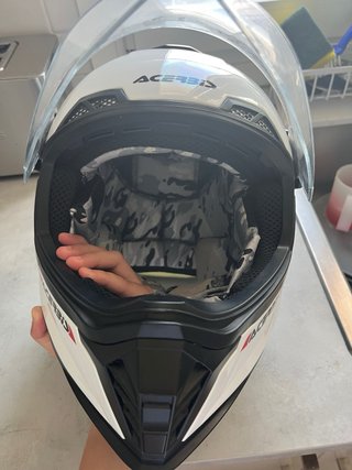 Casco de moto Acerbis blanco