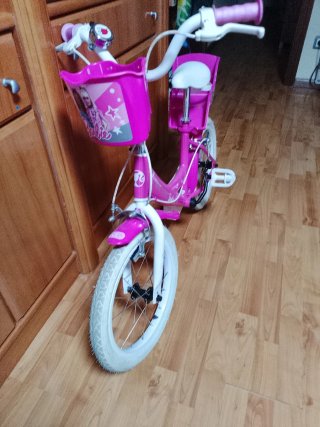 Bicicleta Barbie 16 con Cesta y Porta Muñeca