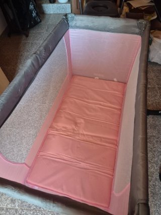 Cuna de viaje rosa Asalvo
