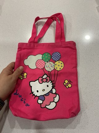 Bolsa de tela Hello Kitty con globos