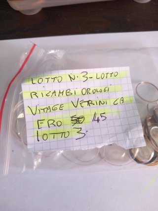 Titolo:Lotto Ricambi Orologi Vintage - Vetrini, Ca