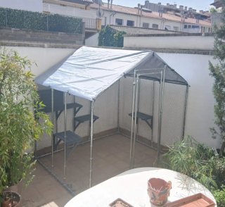 Jaula para gatos exterior XL PawHut