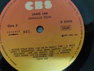 Janis Ian - Miracle Row Vinilo LP CBS