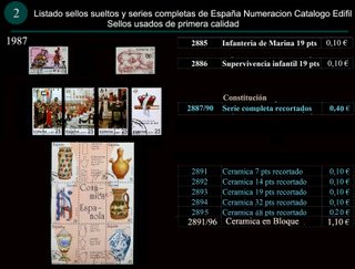 Sellos Año 1987 Completo y sueltos Usados España