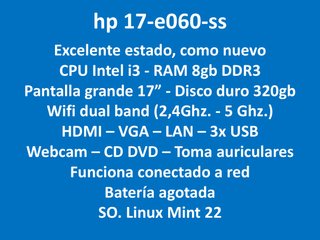 Ordenador Portátil HP pantalla grande