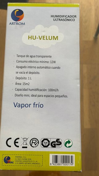 Humidificador Ultrasónico Artrom HU-VELUM