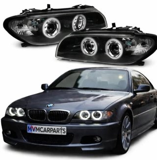 Faros delanteros Xenón Angel Eyes CCFL Negro para