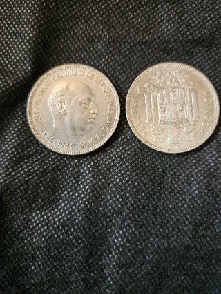 Moneda 5 Pesetas Franco 1949