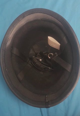 Casco Moto Custom Negro Talla L