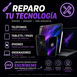 Reparación PC, teléfonos y tablets