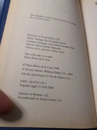 Que veinte años no es nada