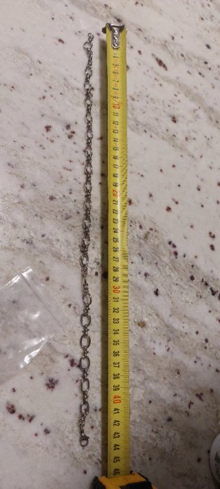 Cadena bisutería plateada
