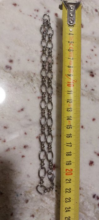 Cadena bisutería plateada
