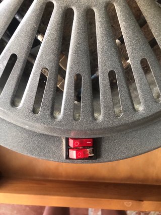Brasero FM Metal Gris con Interruptor Rojo