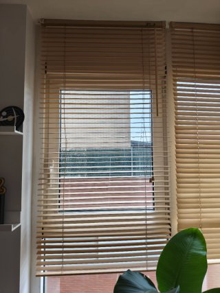 3 Cortinas Venecianas Madera Beige  80 x 156