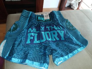 Pantalón Muay Thai FLORY Azul/Turquesa