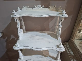 Mueble auxiliar estante de madera antiguo
