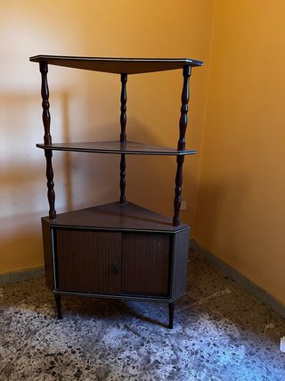 Angoliera vintage anni 70 legno 125x42cm