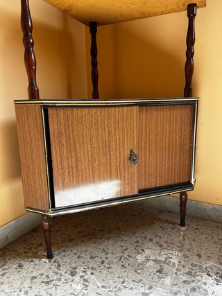 Angoliera vintage anni 70 legno 125x42cm