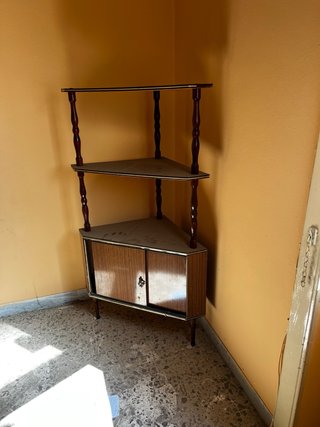 Angoliera vintage anni 70 legno 125x42cm