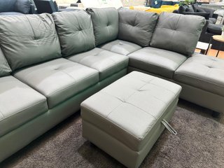 Sofá Rinconera Gris + Puf