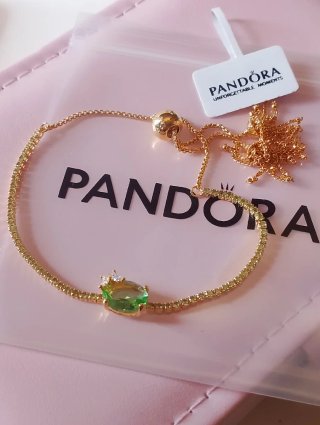 Pulsera Pandora Herbarium Oro y Verde