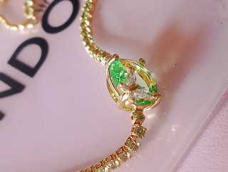 Pulsera Pandora Herbarium Oro y Verde
