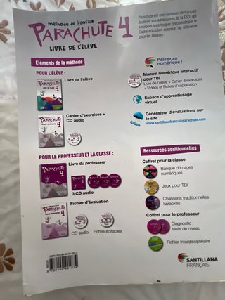 Libro Francés Parachute 4 ESO