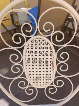 Oportunidad!4 Sillas Jardín Vintage Metal Rattan