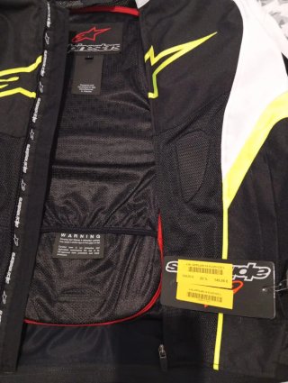 Chaqueta Moto Alpinestars Negra y Fluor