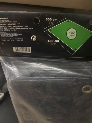 Lona de poliéster verde y negra