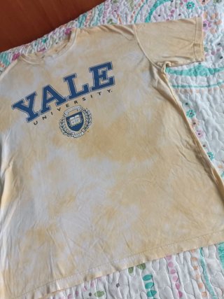 Camiseta Yale University Manga Corta Amarilla
