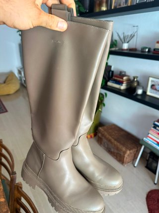 Botas H&M Cuero Sintético Marrón Talla 39