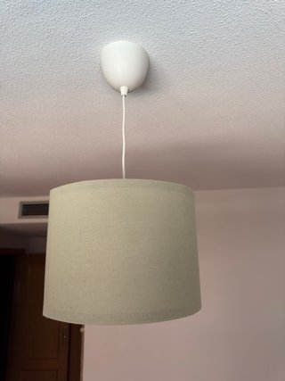 Lámpara de techo tela beige