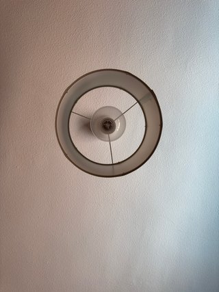 Lámpara de techo tela beige