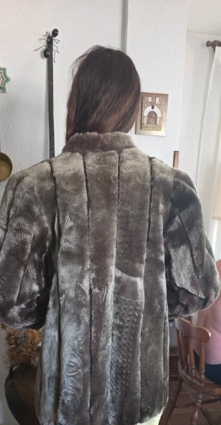 Chaquetón Muton y Cuero Marrón